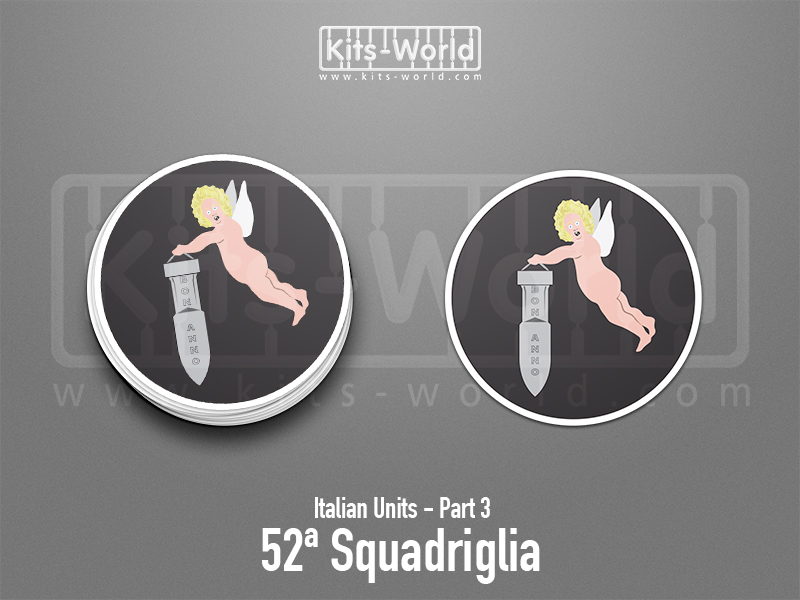 Kitsworld SAV Sticker - Italian Units - 52ª Squadriglia W:100mm x H:100mm 